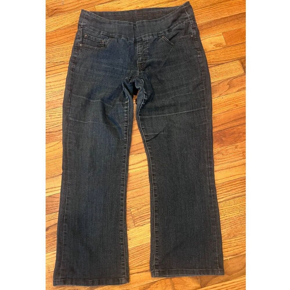 JAG Jeans Women's High Rise Boot Leg Pull-On Dark Wash Denim Jeans-12P